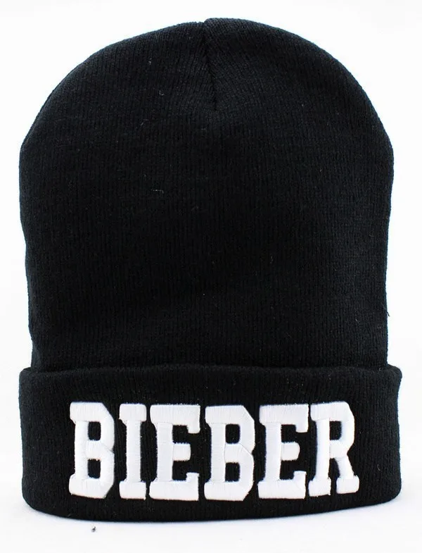 И розничная мода зима осень акриловая вязаная прочная чашка Джастин Бибер Beanie головные уборы для мужчин и женщин Девушка Toucas