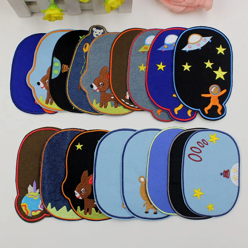 

Embroidery Cuff Sticker Cartoon Large Cloth Sticker for Children Iron on Transfer Patches for Clothing