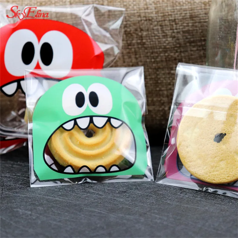 100 шт. милые Мультяшные пакеты для печенья целлофан свадьбы дня рождения