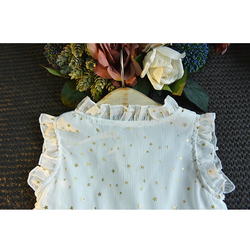 Платья для девочек Новинка лета 2020 детская одежда позолоченное платье принцессы