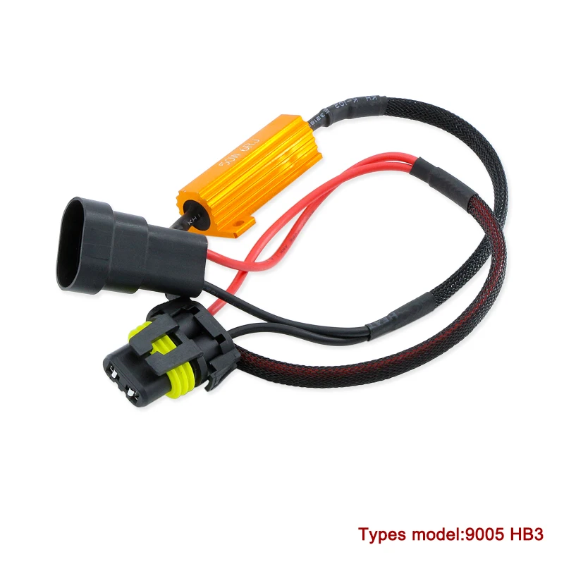 1PCS H11 H8 H9 9005 HB3 9006 HB4 H4 HB2 9003 H7 Caubus Resistor LED Fog Headlights Lights Load Error Free No Flickering Decoder |