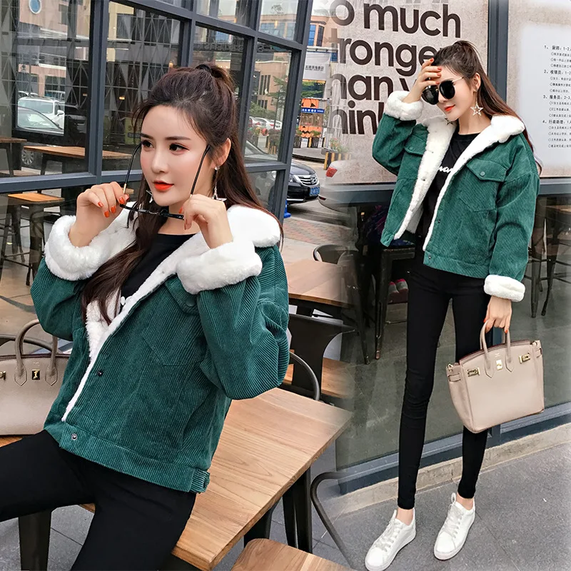 Зимние женские Симпатичная Верхняя одежда Пальто Теплая парка свободные