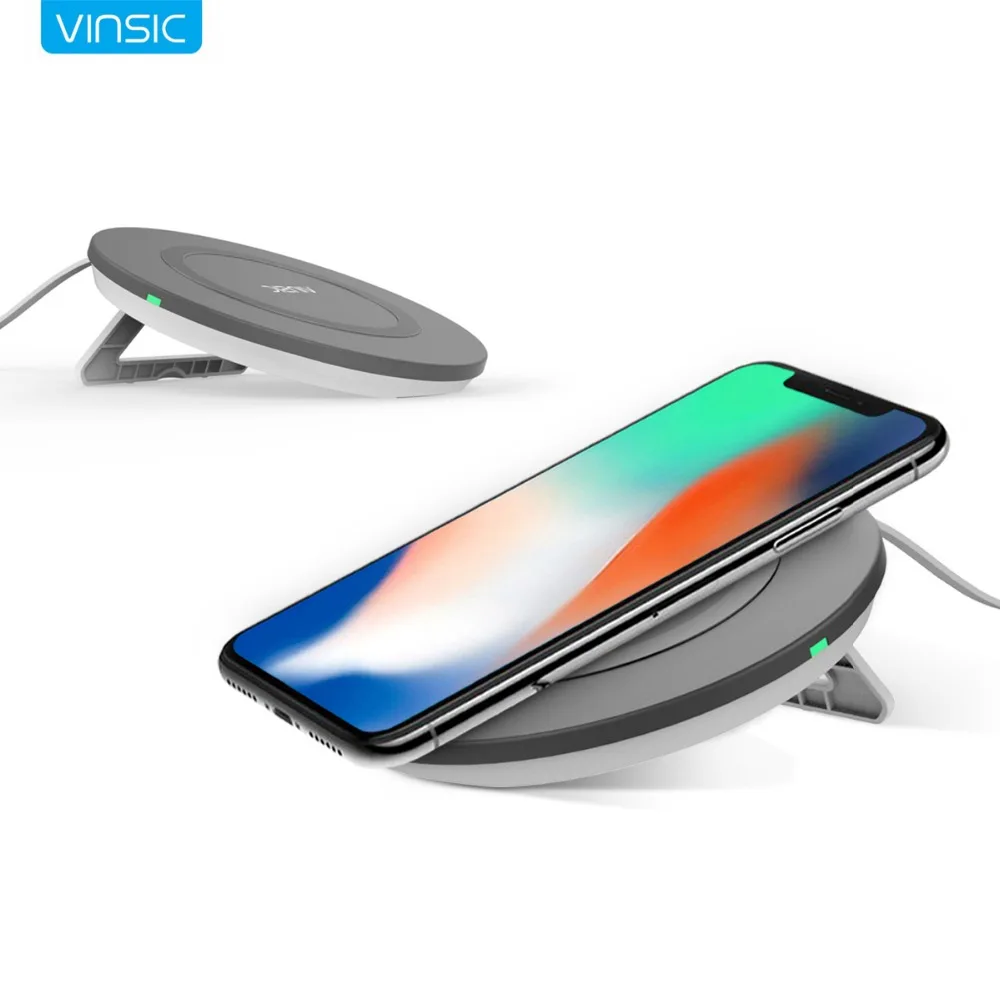 Vinsic Qi Беспроводное зарядное устройство подставка для телефона беспроводное SAMSUNG
