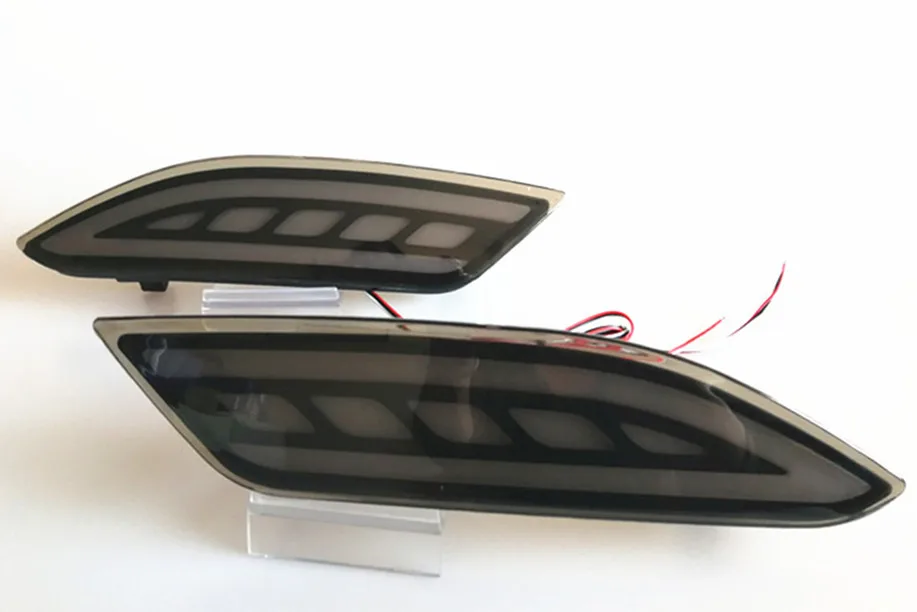 black cover Автомобильная проблесковая 2 шт. для Honda hr-v HR-V светодиодный DRL отражатель светодиодный фары на задний бампер стоп-сигнал поворот сигнала - Цвет: black cover