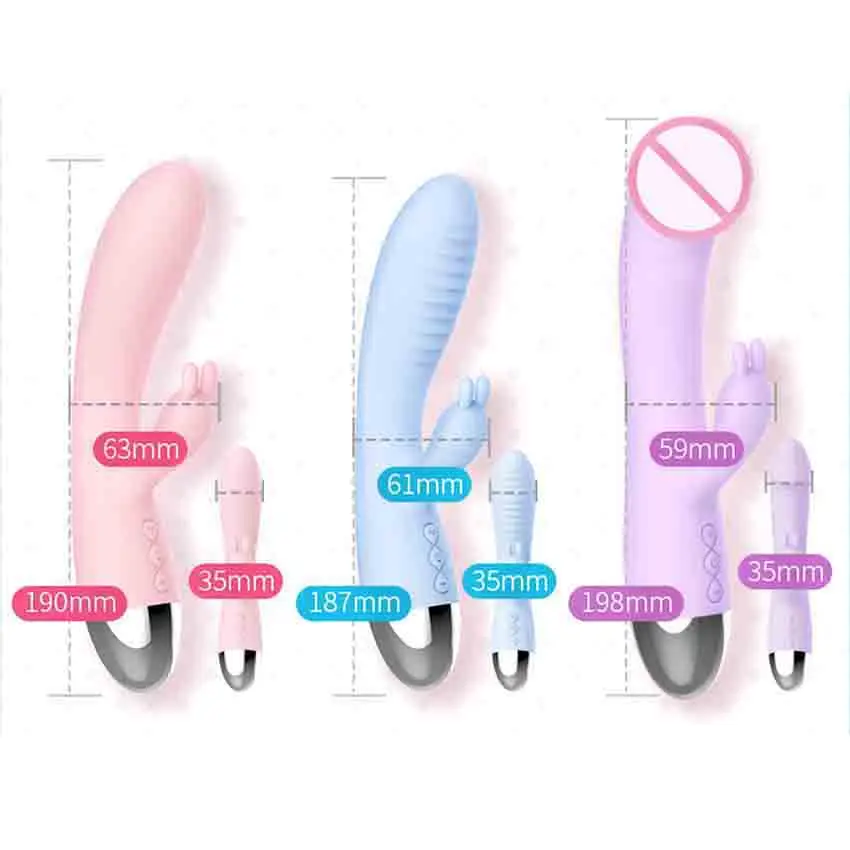 Zerosky Silicone Rabbit Vibrator Massage Rod 7 Frequency Vibration USB Recharge Dildo For Women Sex Toys | Красота и здоровье