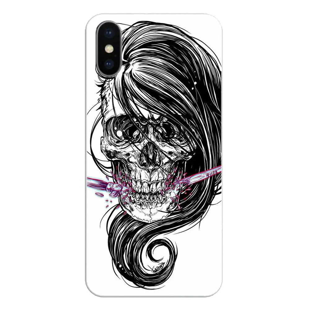 Silicone Phone Shell Cover For Huawei P20 Lite Nova 2i 3i 3 GR3 Y6 Pro Y7 Y8 Y9 Prime 2018 2019 Satanic Skull terror design |
