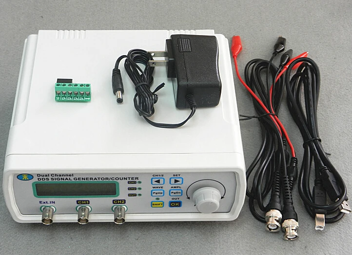 MHS-3200A Digital dual channel DDS Signal Generator Waveform generator USB TTL Software for output sine square triangle 25 MHz |