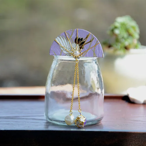 Light purple Японский и ветряной кисточкой краны дуги клип шпилька древний костюм фотографические аксессуары cos Шины аксессуары для волос - Цвет: Light purple