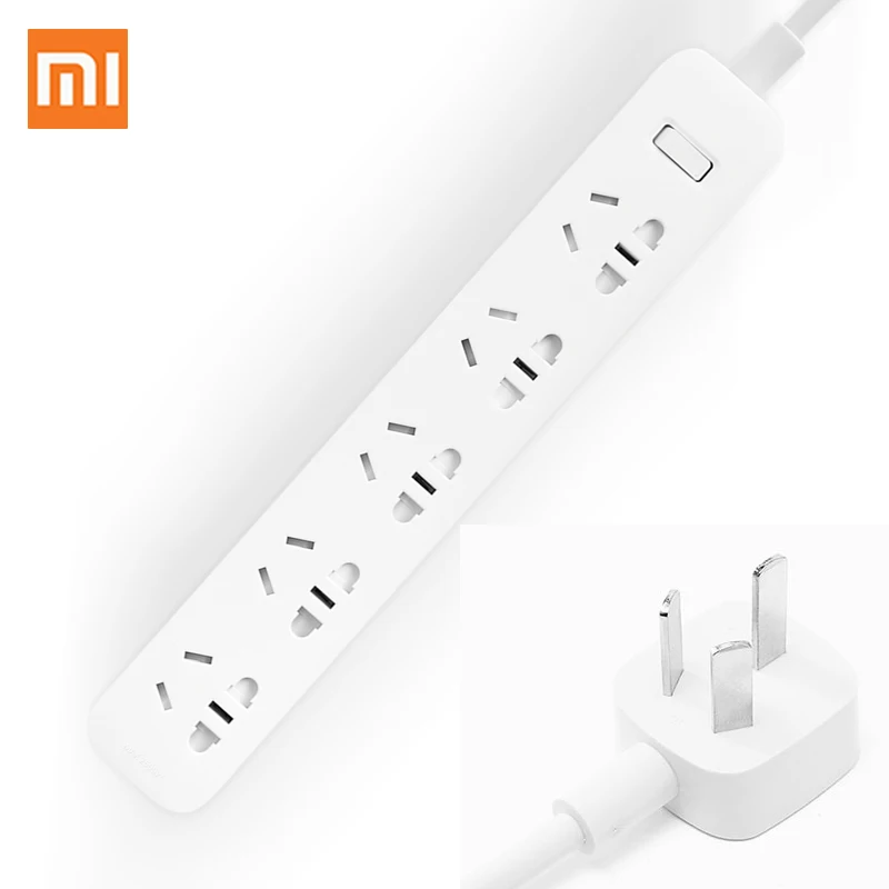 Xiaomi Mi оригинальная розетка с 5 портами штепсельная удлинительная кабельная линия