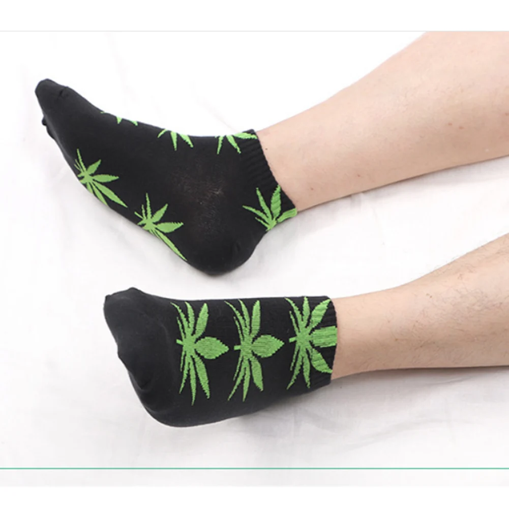 Высококачественные носки для мужчин и женщин хлопковые до щиколотки кленовый