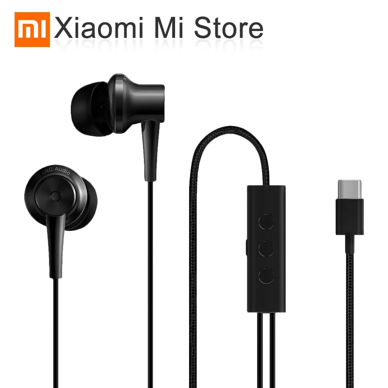 Xiaomi mi наушники ANC type-C с шумоподавлением проводное управление C для redmi note 7 7pro