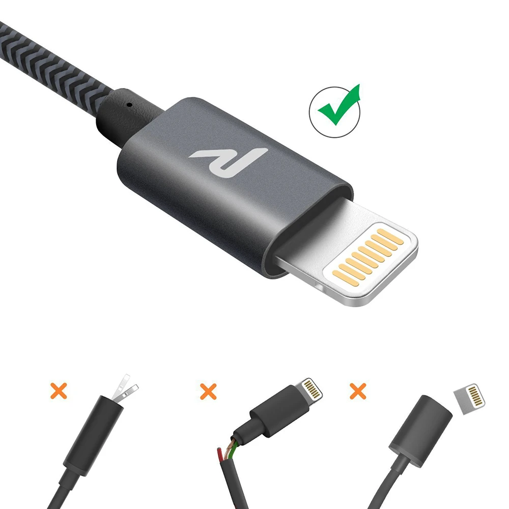 Usb кабель для зарядки RAMPOW iPhone X сертифицированный MFi Lightning XR 5 V/2A быстрой кабеля