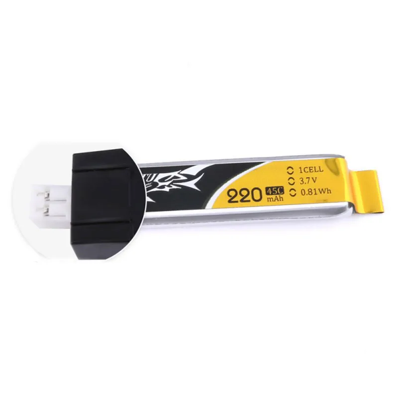Gens Tattu 3 7 V 220mAh 45C 1S1P Lipo батарея со штекером JST PHR 2 0 для микро квадрокоптеров RC Drone FPV