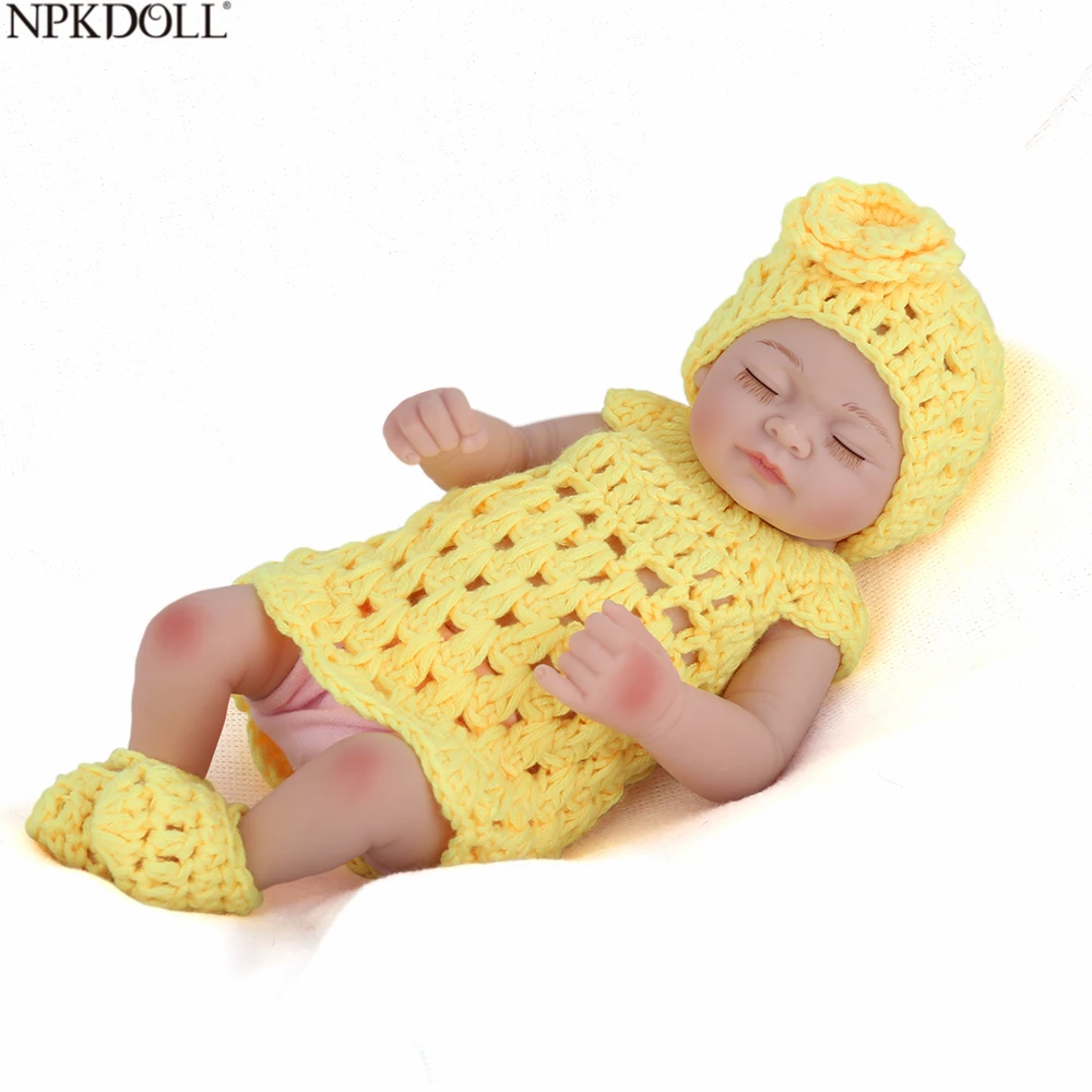 NPKDOLL Reborn Baby Dolls продажа силиконовая Реалистичная мини кукла 25 см с полным корпусом