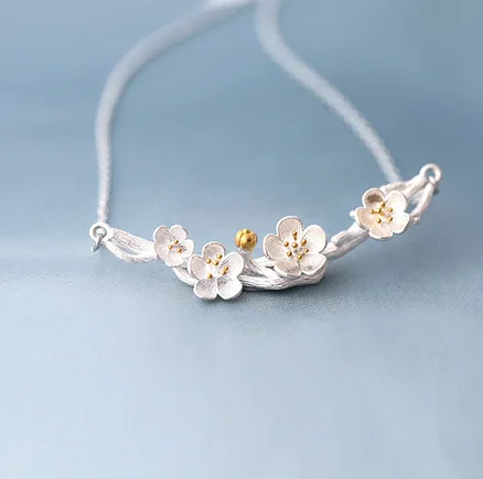 925 стерлингового серебра Cherry Blossom Интимные аксессуары Мода Лето ювелирные