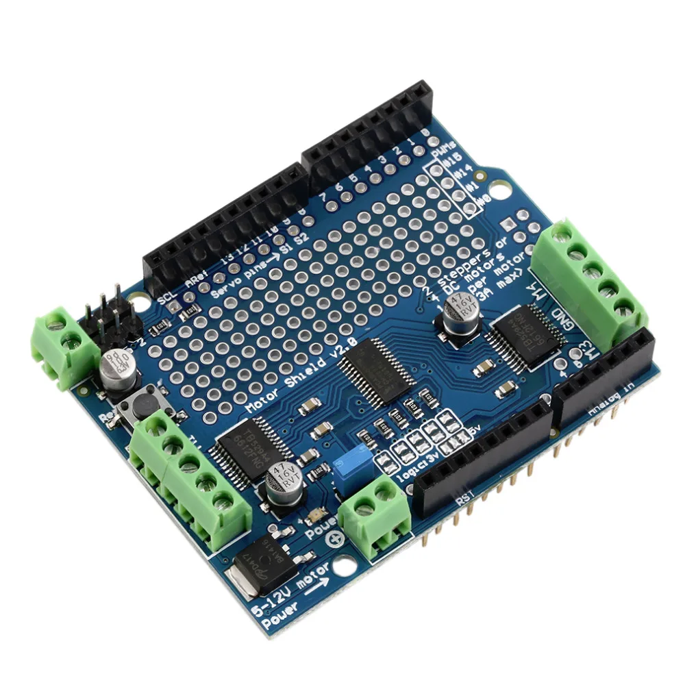 Профессиональный двигатель/шаговый/сервопривод/робот щит для Arduino v2 с драйвер pwm