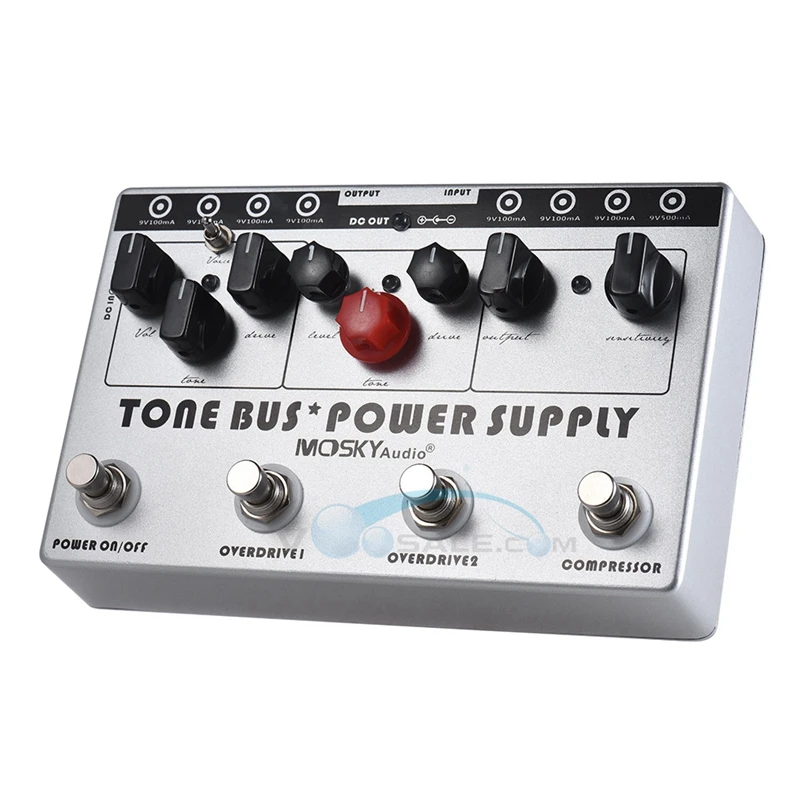 Mosky Tone Bus источник питания мульти эффекты педаль для гитары с 3 эффектами + 8