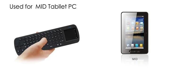 Measy RC12 Air Fly mouse для tv Box Tablet PC тачпад игровая английская клавиатура 2,4 ГГц Беспроводная мышь с клавиатурой