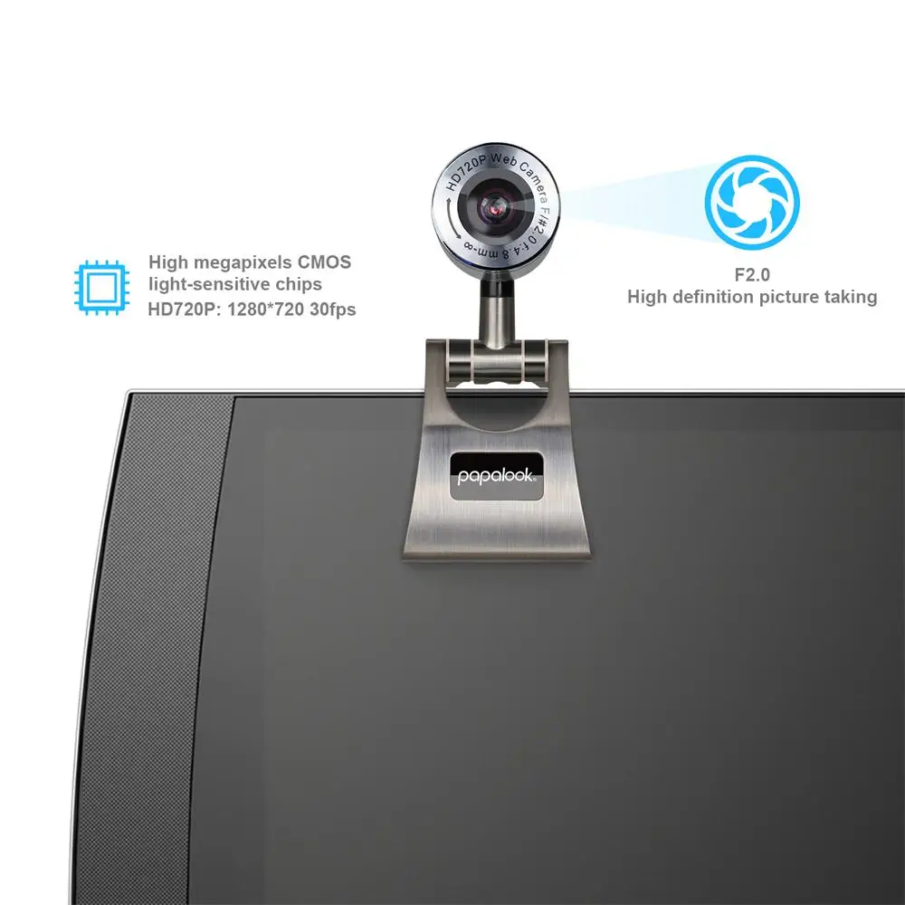 Веб камера Papalook PA150 высокой четкости HD 720p для компьютера ПК USB веб со встроенным