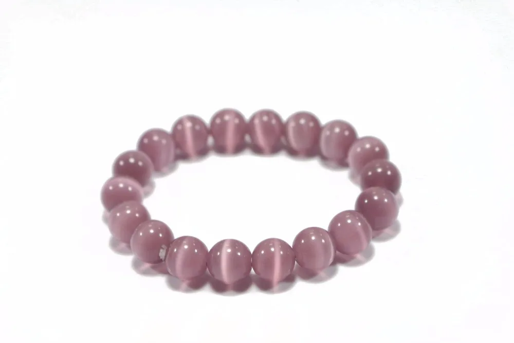 Браслеты из натурального фиолетового опала 8 мм Женский Энергетический