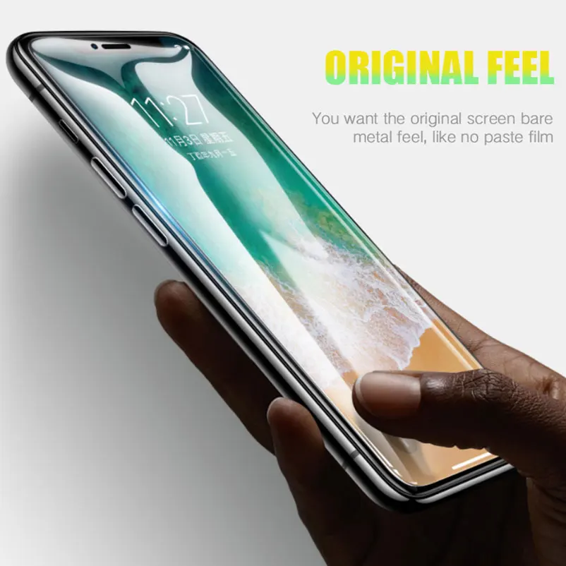 6D изогнутое закаленное стекло 9H для iPhone 11 Pro Xs Max XR X 10 8 7 6 6s plus + Защитная пленка