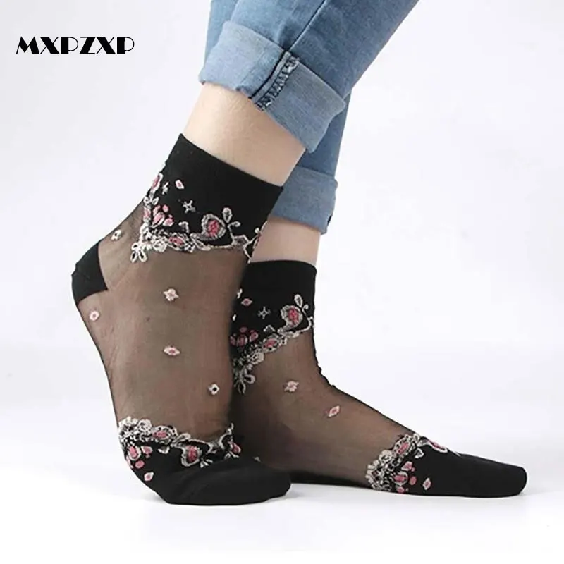 1 пара женские шелковые носки летние прозрачные ультра тонкие сексуальные