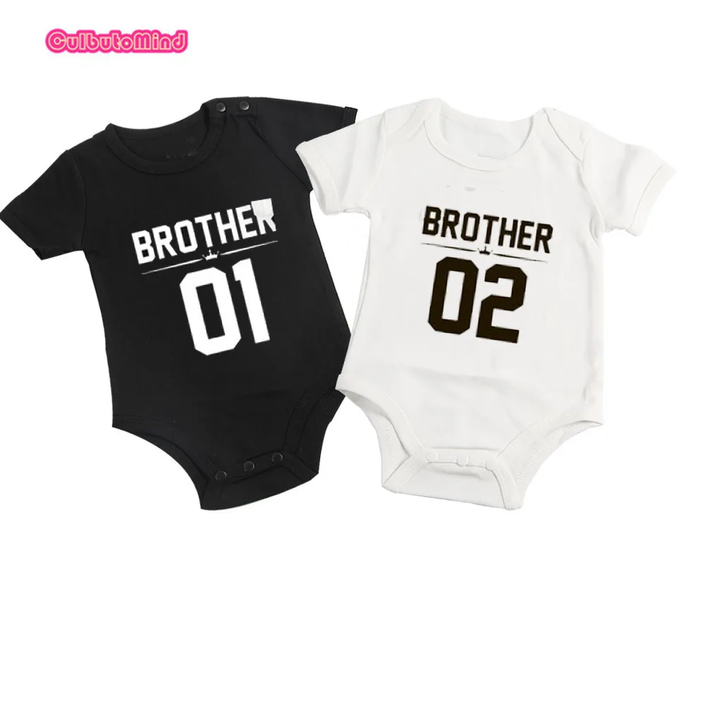 Culbutomind/Боди для маленьких детей с принтом Big Brother Little Sister Одежда новорожденных