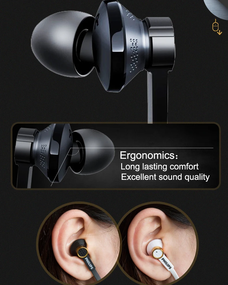 Оригинальные Наушники Philips Tx1 HiRes с высоким разрешением HIFI fever, наушники с шумоподавлением для S9 S9 Plus Note 8