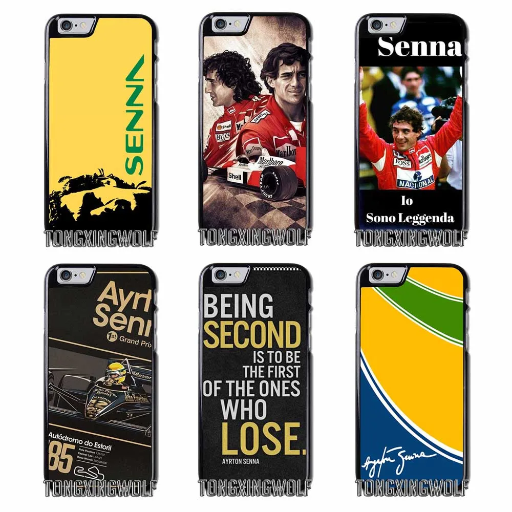 Айртон Сенна Racing логотип Чехол для iPhone 4S 5S SE 6 S 7 8 9 плюс XR XS Max samsung Примечание S4 S5 S6 S7