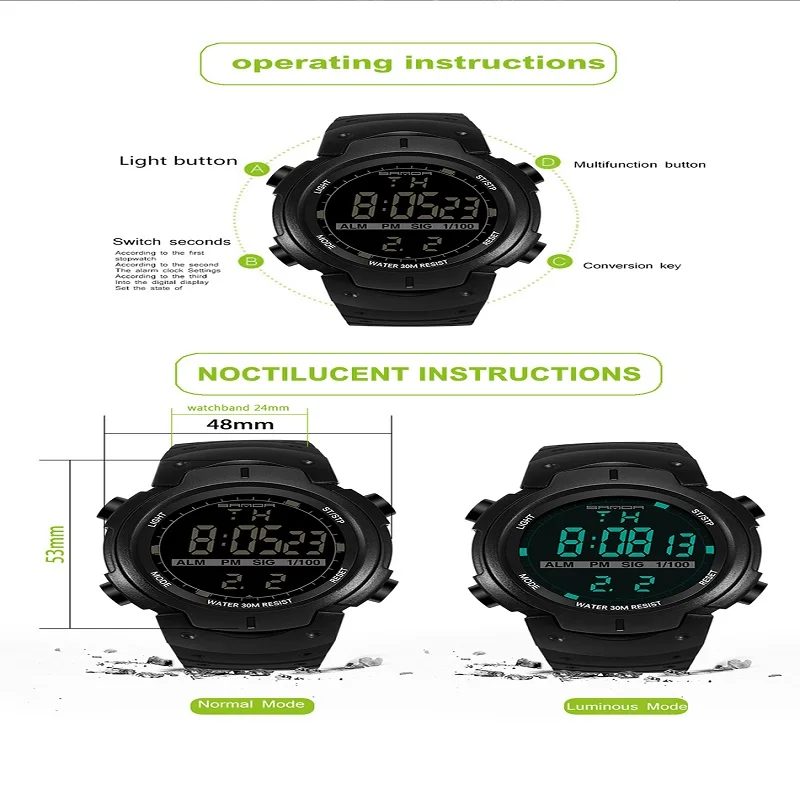 Новый продукт рекомендованный Sanda более 269 функций СВЕТОДИОДНЫЕ Цифровые