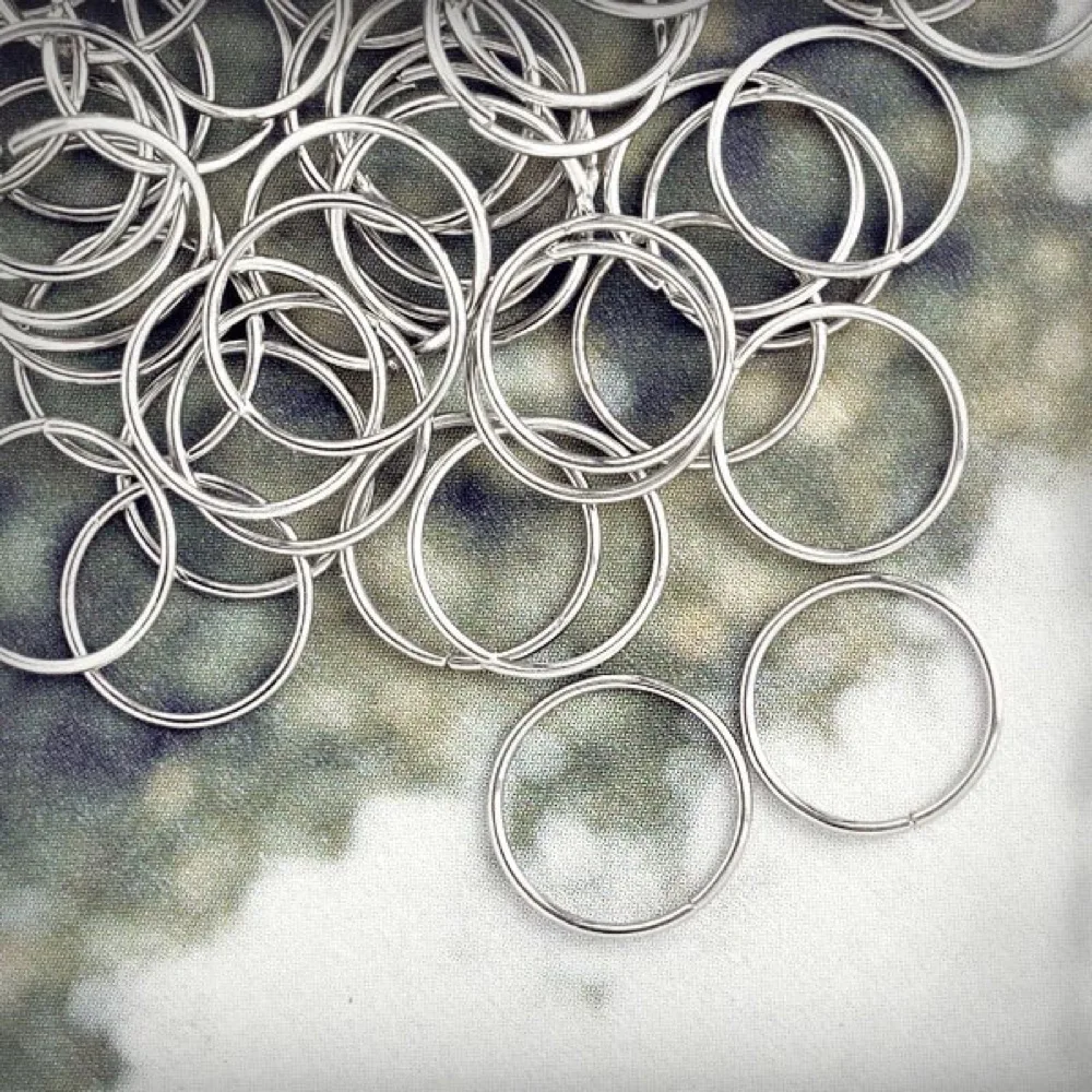 Незамкнутые соединительные кольца с железным круглым никелевым покрытием 30 г