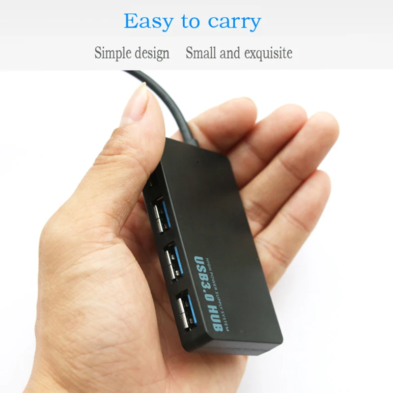 4 порта usb 3,0 концентратор 5 Гбит/с высокоскоростной USB разветвитель адаптер Мульти USB 3 концентратор для ноутбуков Компьютерные аксессуары ПК USB концентратор