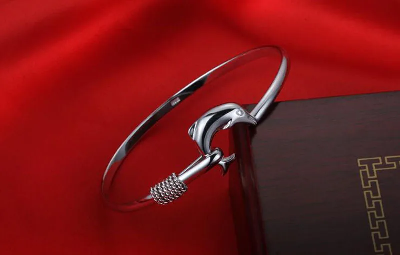 Новинка 2017 Браслет манжета в виде дельфина браслеты модные ювелирные изделия для