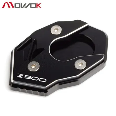 Z900 black Новое поступление для Kawasaki Z650 Z 650 Z900 Z900RS зеленый мотоцикл CNC боковая подставка пластина увеличитель подставка расширение - Цвет: Z900 black