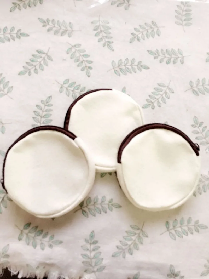 Пустой Простой Круглый Холщовый сумки с замком-молнией Монета Наличные