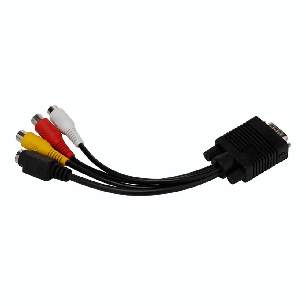 Видеокабель для ноутбука ПК HD ТВ разъем VGA штекер S Video 3 RCA Jack Женский Композитный AV
