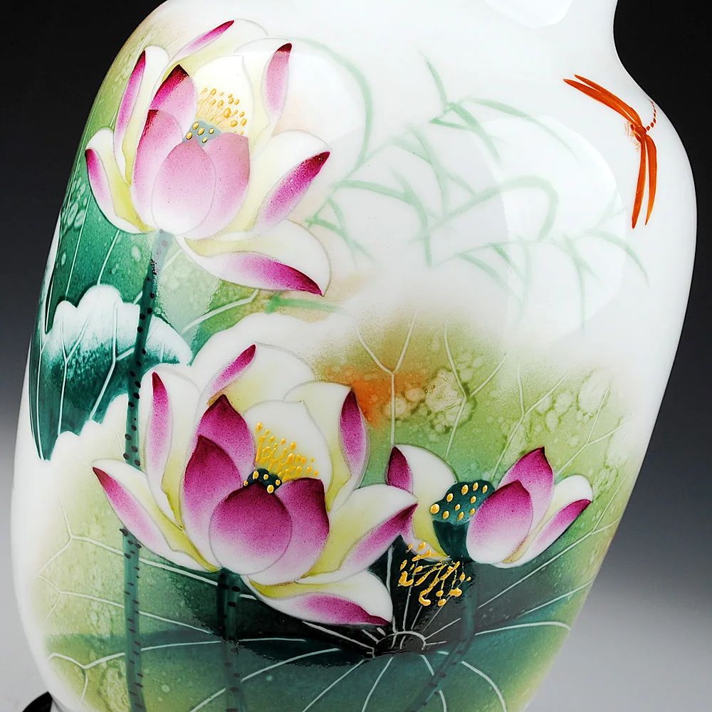 Керамическая ваза Цзиндэчжэнь Han Pinghui название знаменитости мастер фарфоровые