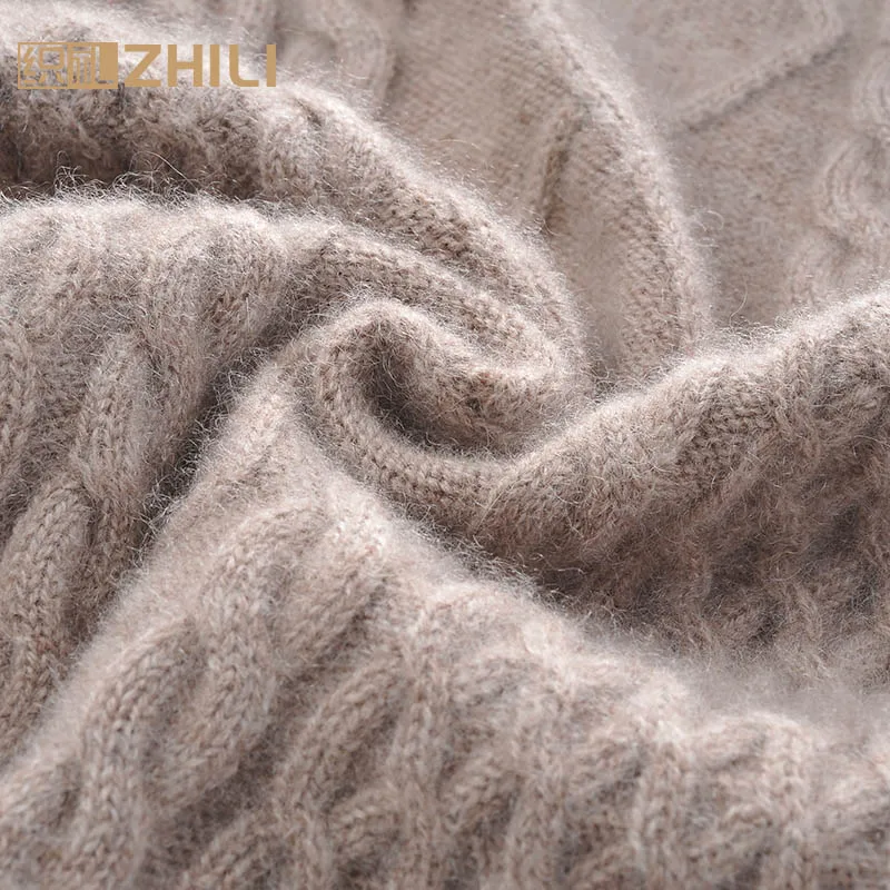 Свитер женский кашемировый теплый с высоким воротом зима 100% | Женская одежда