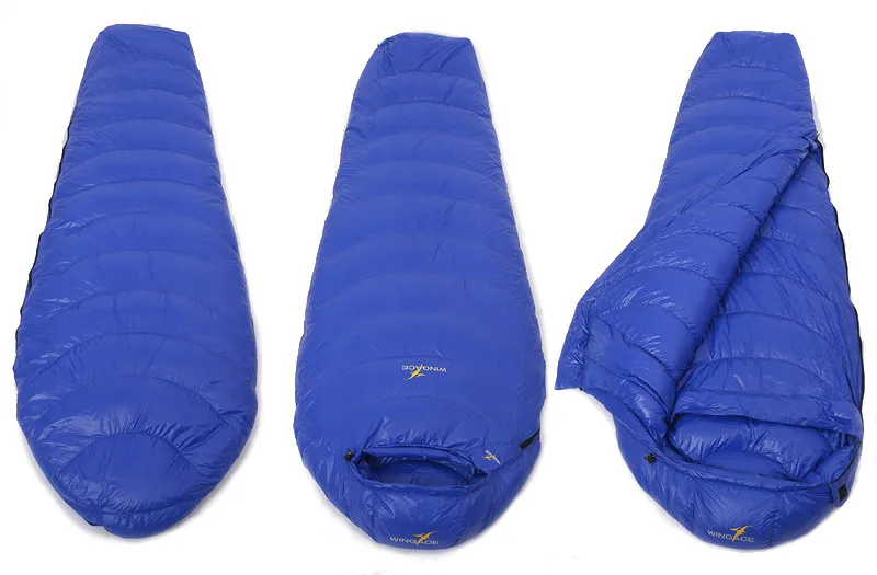 WINGACE, зимние спальные мешки для кемпинга, 2000 г, 3000 г, 4000 г, утиный пух, спальный мешок для взрослых, для мам, для путешествий, водонепроницаемый, uyku tulumu