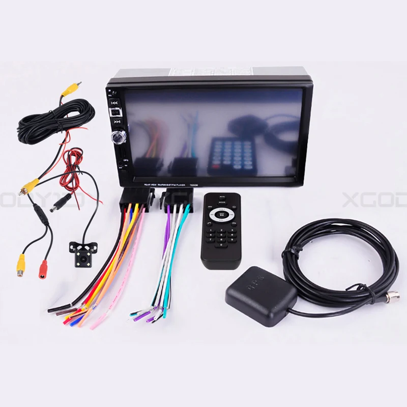 With 4LED Camera " 2 Din Автомобильный Радио навигатор MP5 мультимедийный плеер авторадио Bluetooth FM Зеркало Ссылка камера заднего вида gps навигация карта - Размер экрана, дюймов: With 4LED Camera