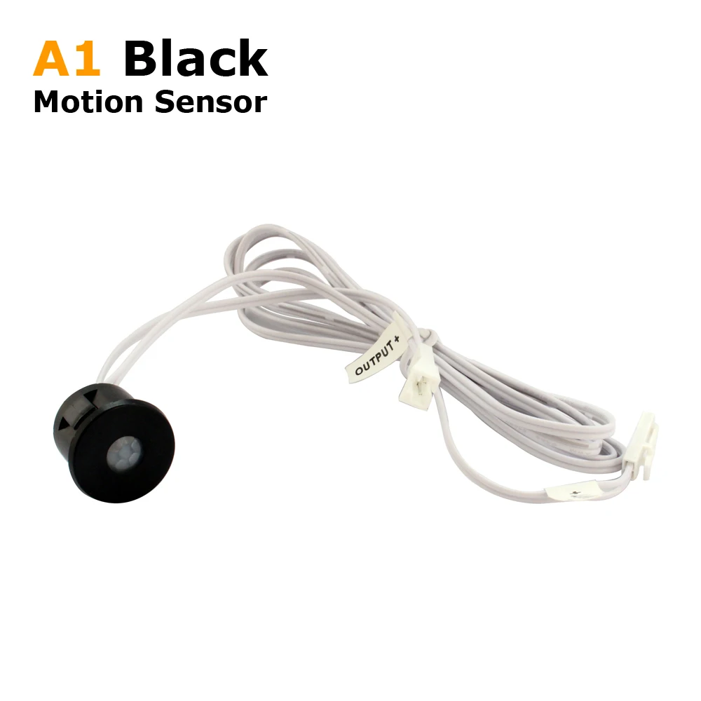 Model A1 Black Светильник с датчиком движения, 12 В, 24 В, сенсорный датчик, автоматическое включение, выключение с таймером, инфракрасный светодиодный PIR датчик, 12 В - Цвет: Model A1 Black