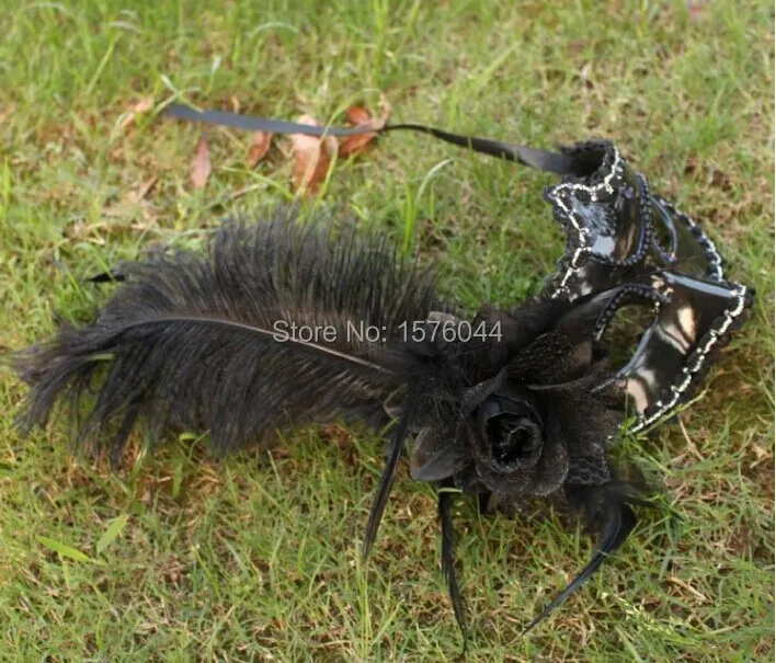 1 шт. новая Вечеринка маскарад Хэллоуин перо маска мода для мужчин и женщин