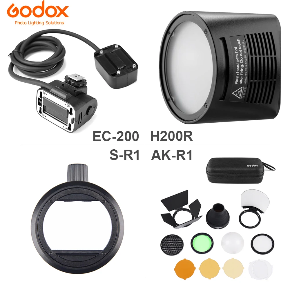 Фотовспышка Godox AD200 аксессуар для вспышки с рефлектором H200R|Фотовспышки| |