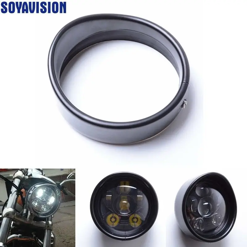 Налобный фонарь с козырьком 5 75 дюйма для FXLR FXST FXSTB 3/4 Dyna Softail Iron 883 XL|ring for|ring stylering ring