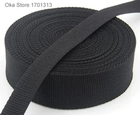 1m strong black equipment bundle belt tape 2cm to 5cm width polypropylene webbing band for tent accessories sewing bag pp belt