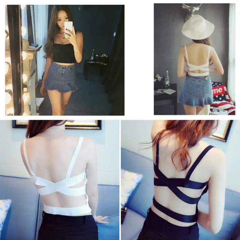 Сексуальный черный топ на шнуровке облегающий Топ без рукавов с открытой спиной