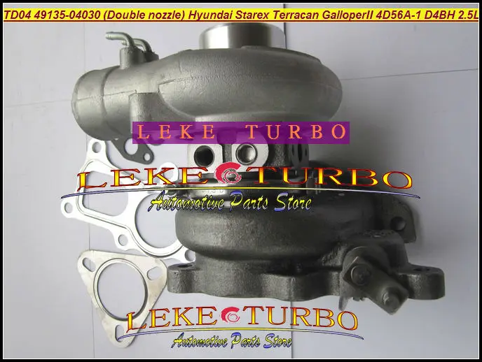 Бесплатная доставка TD04 49135 04030 28200 4A210 (двойное сопло) турбо для Hyundai Starex Libero Galloper 4D56A