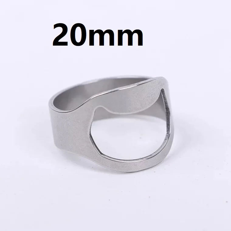 20mm Silver 1 шт. Портативное Многофункциональное красочное кольцо из нержавеющей стали-форма открывалка для пива открывалка для бутылок диаметр 20 мм 22 мм 24 мм кухонные инструменты - Цвет: 20mm Silver