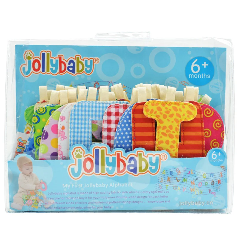 Jollybaby Baby A To Z 26 Alphabet Letter Colorful Cloth Book Crib Bed Stroller Hanging Bumper Early Education Development Toys | Игрушки и