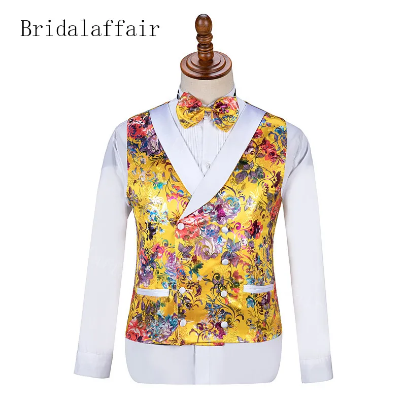 Bridalaffair Мужской Жаккардовый жаккардовый костюм с красивыми цветами для